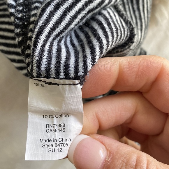 J Crew Factory Stripped Hoodie Long Sleeve Top - Picture 5 of 7